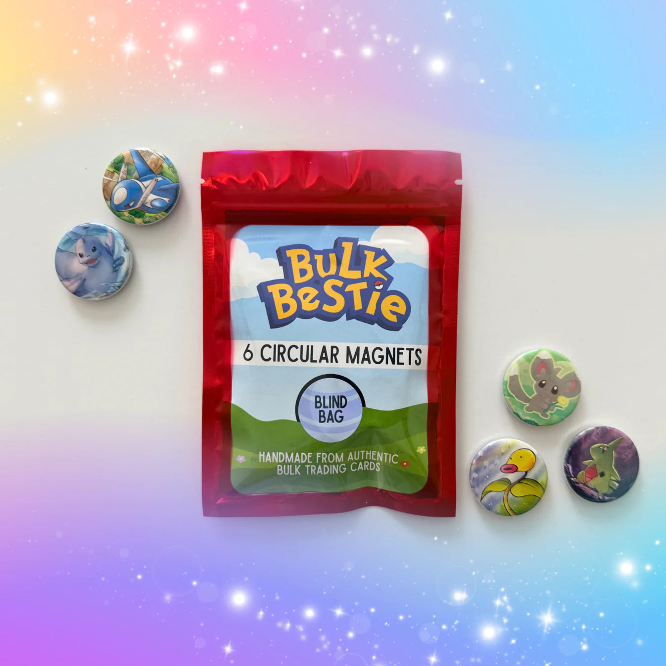 Set of 6 Circular Magnets - Blind Bags