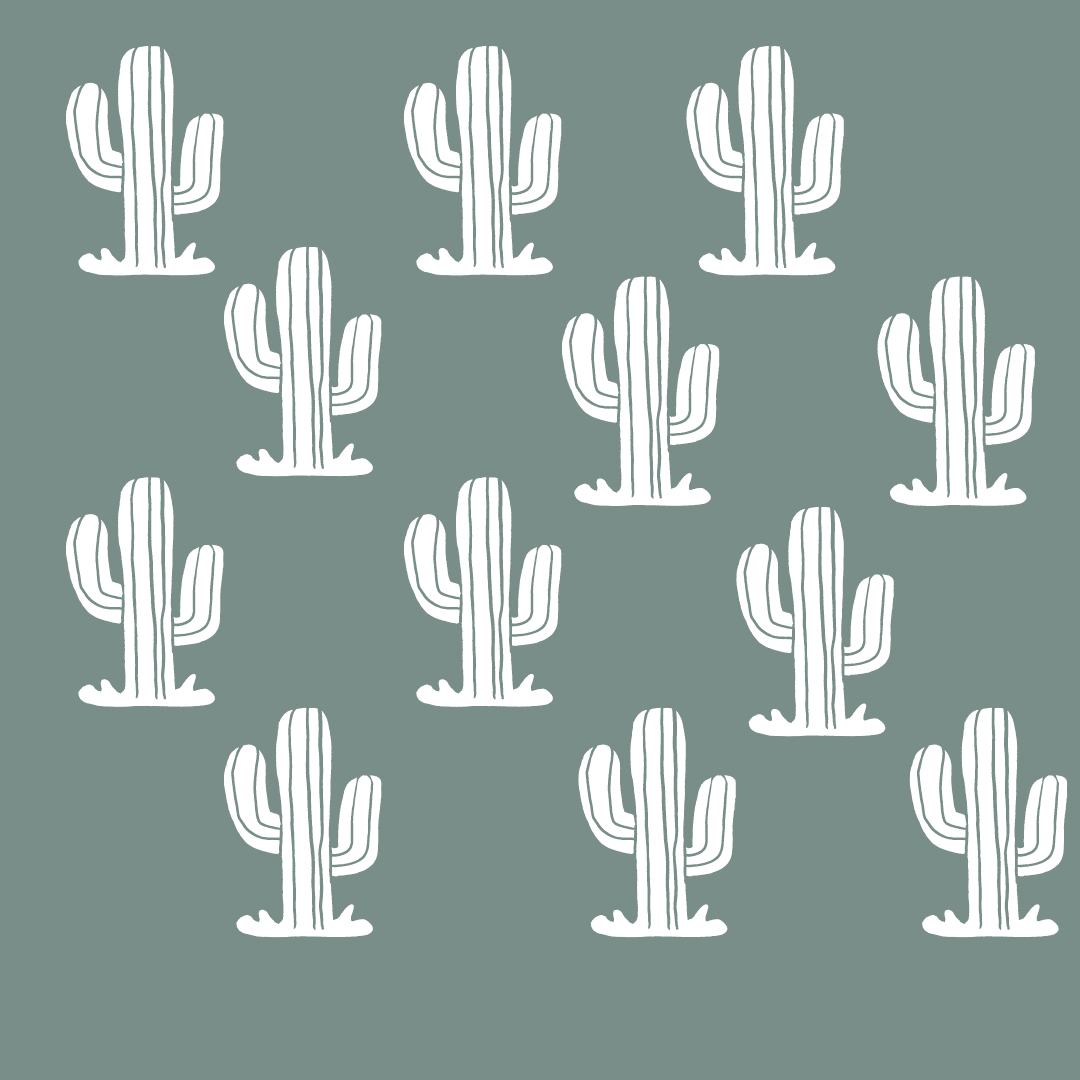 Desert Cactus Muslin Bamboo Crib Sheet