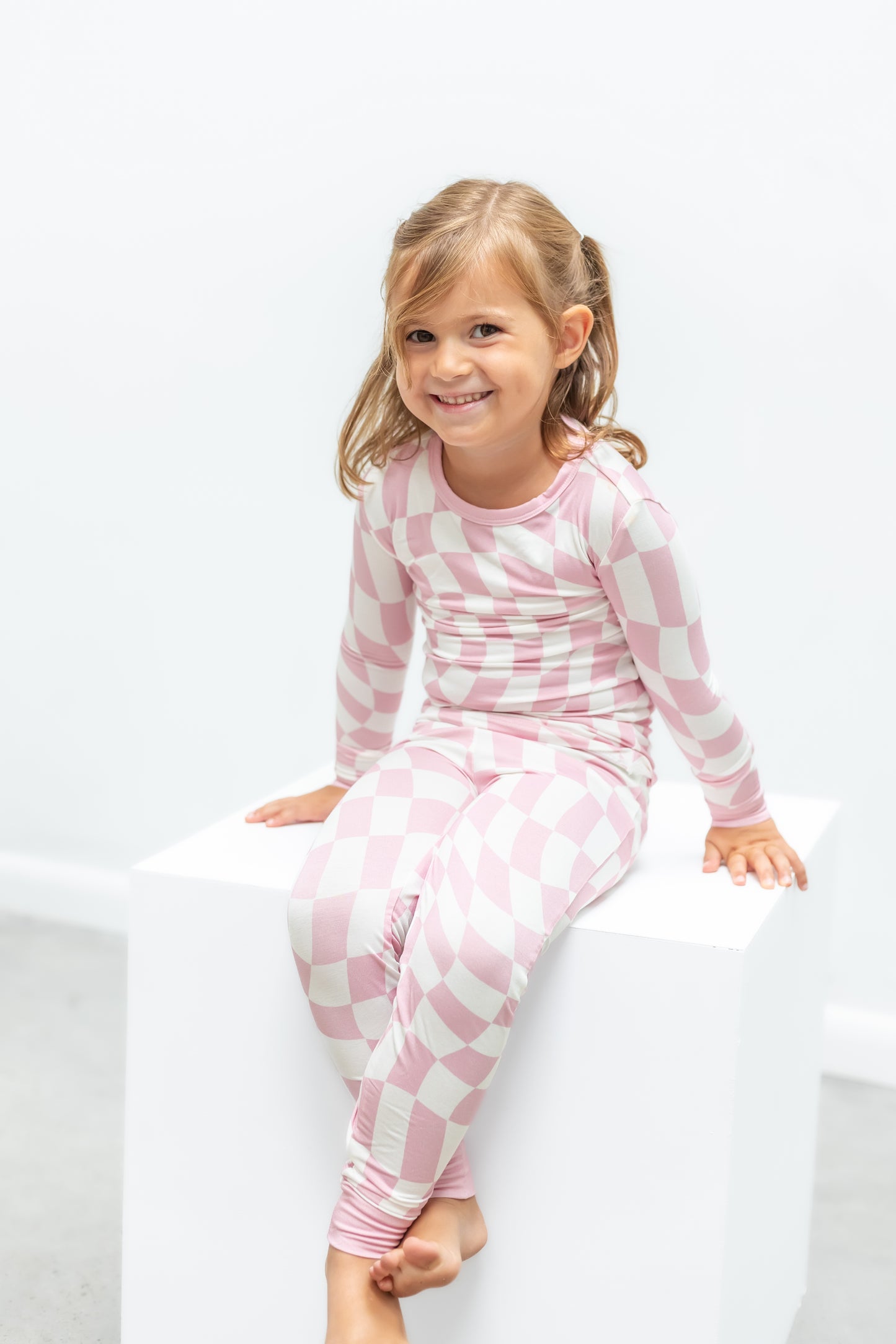 Wavy Check 2-Piece Toddler Bamboo Set