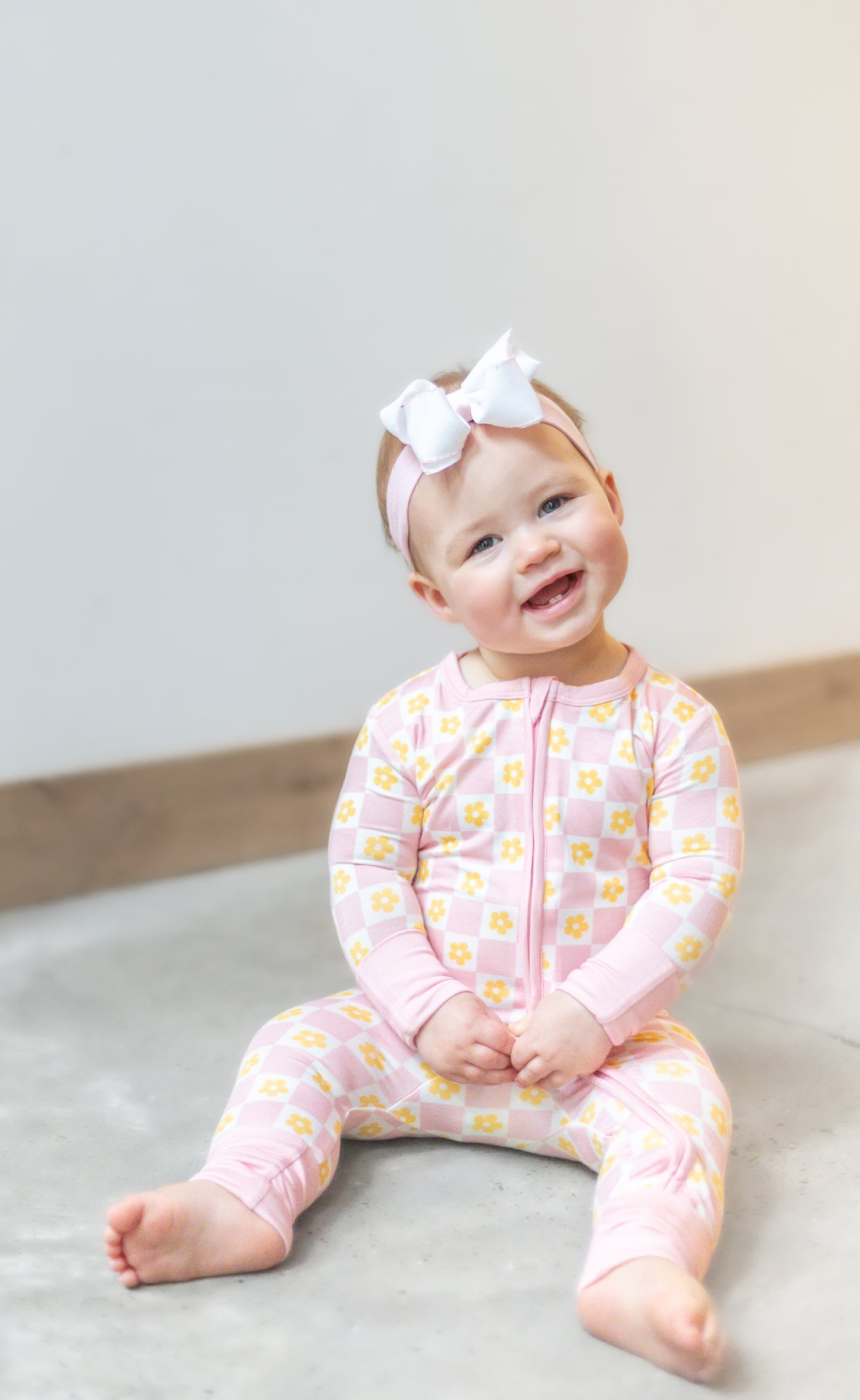 Pink Daisy Bamboo Romper