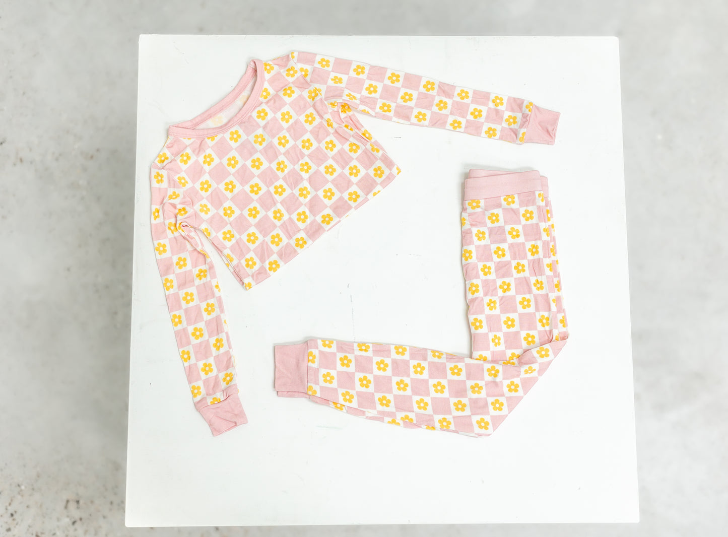 Pink Daisy 2-Piece Toddler Bamboo Set