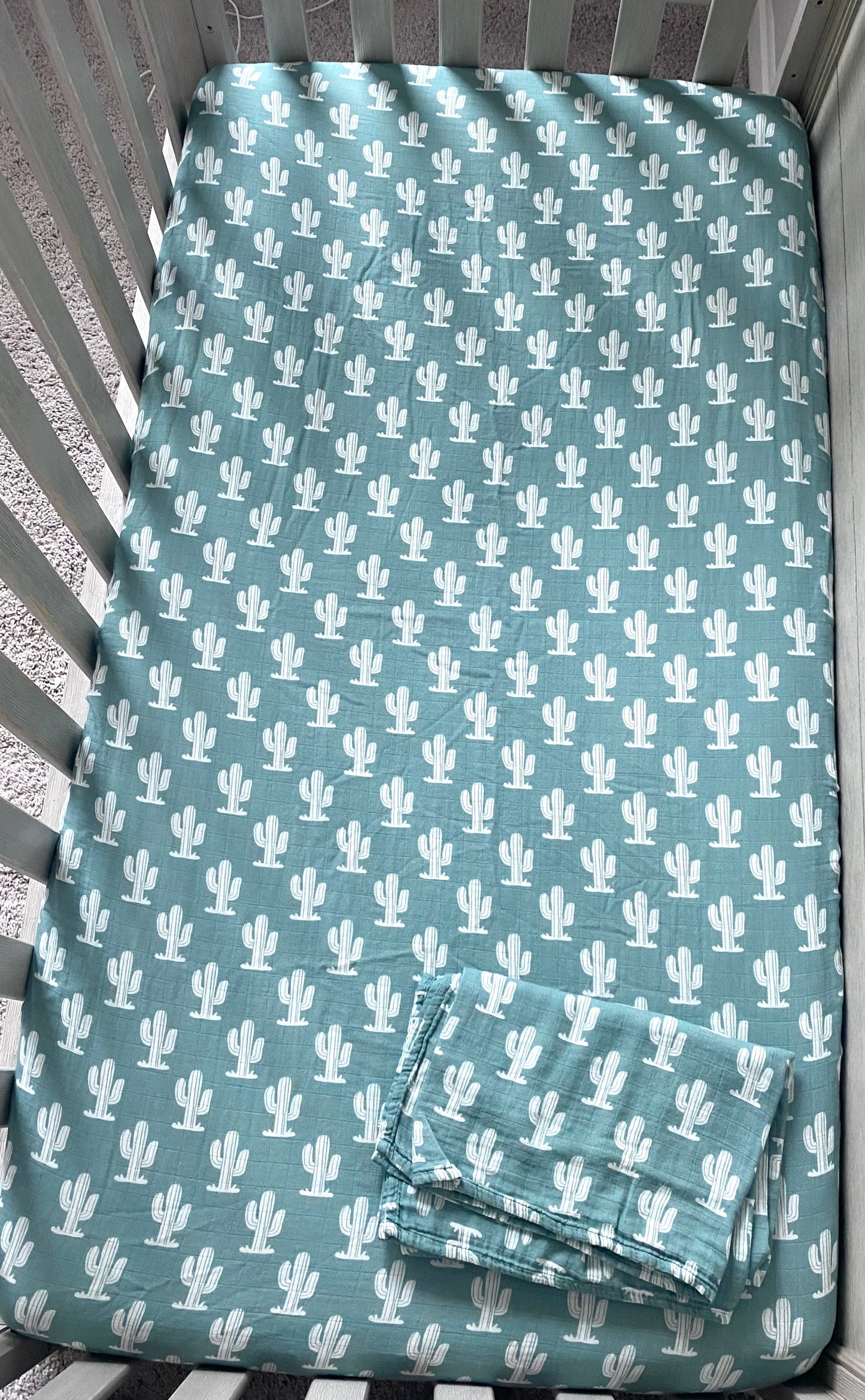 Desert Cactus Muslin Bamboo Oversized Swaddle Blanket