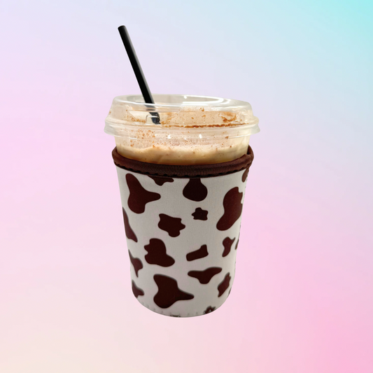 Cow Print Iced Coffee Sleeve